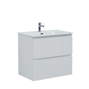Тумба с раковиной Aquanet Джейн (Flat) 70 подвесная, белая матовая