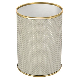 Мусорное ведро Geralis M-RWG-B белое, золото, 3 л