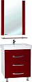 Мебель для ванной Bellezza Рокко 60 с 3 ящиками напольная красная - превью 2