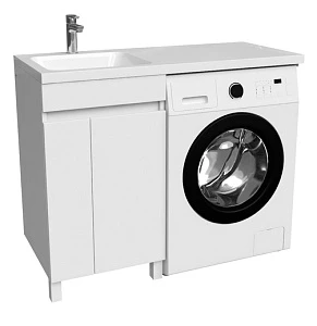 Тумба с раковиной Iddis Optima Home 110 L для стиральной машины, с дверцами