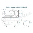 Чугунная ванна Delice Maestro Elite DLR230646R 200х85 с отверстиями под ручки - превью 1