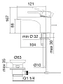 Смеситель Treemme Cleo 6310.BC для раковины - превью 2