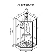 Душевая кабина Ceruttispa Chika CHIKA901B 90х90 профиль черный, стекло прозрачное - превью 2