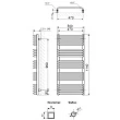 Электрический полотенцесушитель Terma Alex 114x50 черный матовый - превью 1