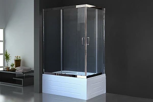 Душевой уголок Royal Bath RB 8100BP-T-CH (прозрачное) левый
