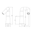 Смеситель для раковины Haiba HB10813-3 пепельный - превью 1