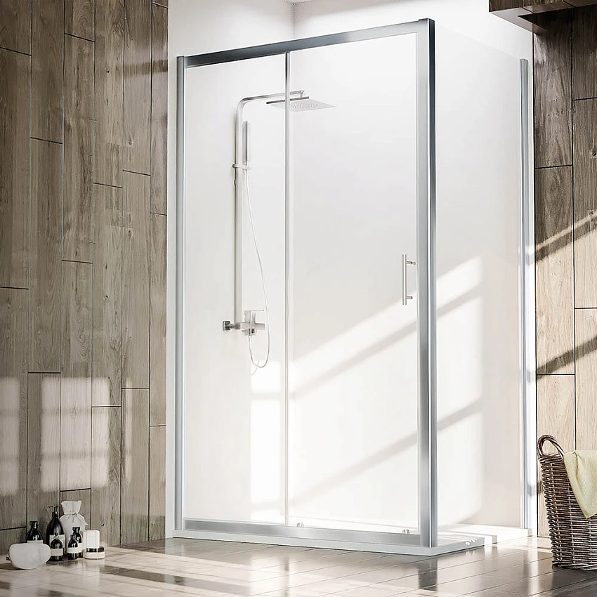 Душевой уголок Veconi Rovigo RV-072 120x80x190 см, профиль xром, стекло прозрачное
