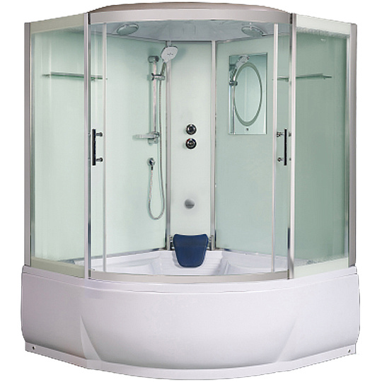 Душевая кабина Weltwasser WW500 Emmer 15055-2 150х150 профиль хром, стекло прозрачное