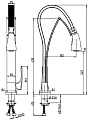 Смеситель для кухонной мойки Paini Hybrid HKCR557BYTKKM - превью 1