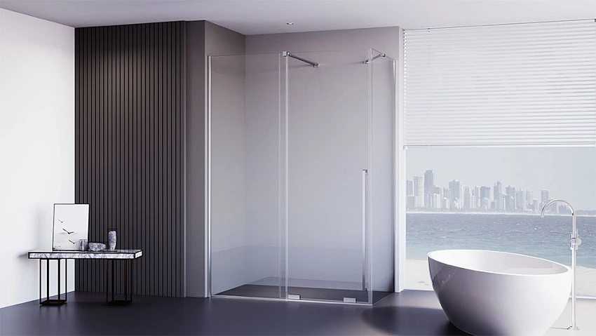 Душевой уголок Premium Trento PTC-SP-50CH 100x90x200 см, профиль xром, стекло прозрачное