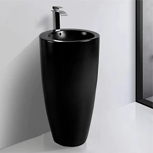 Раковина WeltWasser WW LEERBACH 4949 MT-BL напольная 49х49х82 см, черная матовая