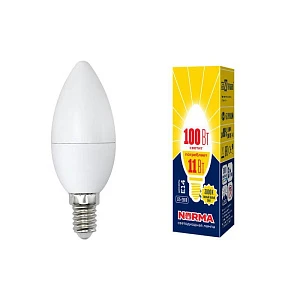 Лампа светодиодная Volpe Norma C LED-C37-11W/WW/E14/FR/NR