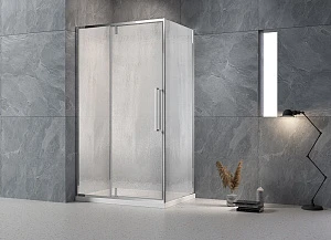 Душевой уголок Veconi Rovigo RV-034R 120x100x195 см, профиль xром, стекло дождь