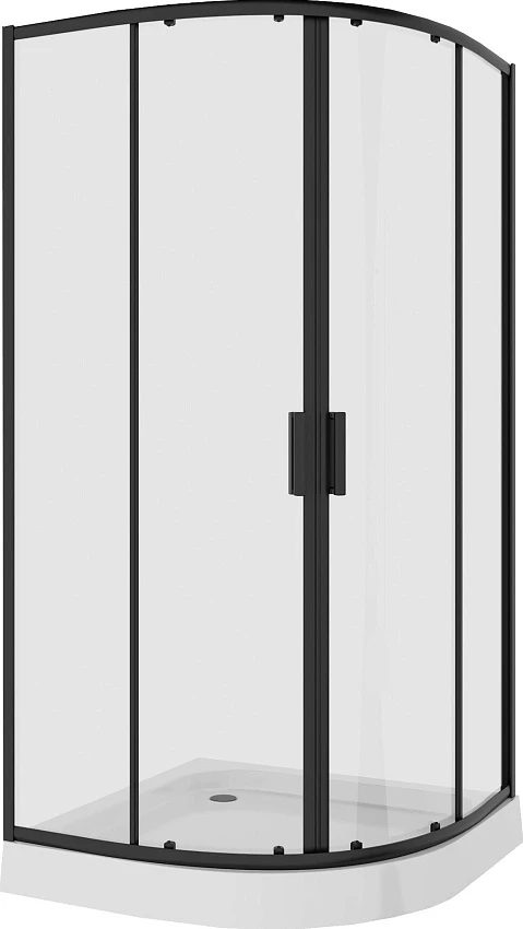 Душевой уголок Niagara Nova NG-6807-08 BLACK 100x100x190 четверть круга, черный