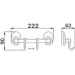 Держатель с 2 крючками Haiba HB1615-2 - превью 1