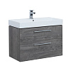 Тумба с раковиной Aquanet Nova 85 (Slim Synergy) дуб рошелье (2 ящика)