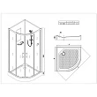 Душевая кабина Esbano Elegancia ESKB100C 100x100x210 см, без крыши - превью 1