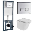 Комплект Weltwasser 10000006949 унитаз Telbach 004 GL-WT + инсталляция + кнопка MAR 410 SE