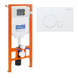 Инсталляция для унитазов BelBagno BB002-80/BB014-SR-BIANCO с кнопкой смыва Sfera