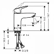 Смеситель Hansgrohe Logis 71102000 для раковины - превью 1