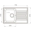 Мойка кухонная Reflexion Bolero RF0574WH, белая - превью 1