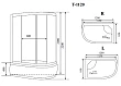 Душевая кабина Timo Standart T-6620BFL 120х85 L профиль черный, стекло матовое - превью 1
