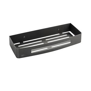 Полочка GFmark 22 см одинарная прямоугольная ГРАФИТ 78362