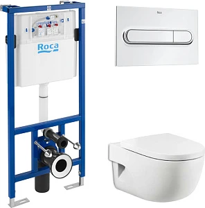 Комплект инсталляция Roca DUPLO WC 89009000K + унитаз Roca Meridian 346247000