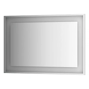 Зеркало EVOFORM LEDSIDE BY 2206 в багетной раме со светильником 110x75 см серое