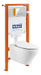 Комплект BelBagno 4 в 1 Унитаз ACQUA BB340CHR+Система инсталляции BB002-80+Кнопка BB005-PR-CHROME