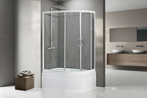 Душевой уголок Royal Bath RB 8120BK-T (прозрачное) левый