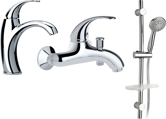 Душевой комплект Paini Fiori Fiori F2CR111LMKM + F2CR205LMKM + душевой гарнитур 50CR124/P19