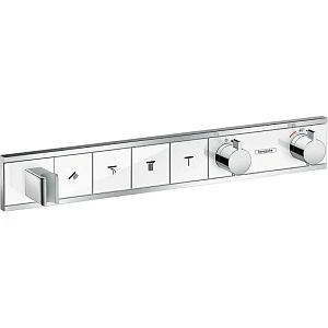 Термостат Hansgrohe RainSelect 15357400 для душа, на 4 потребителя, белый/хром
