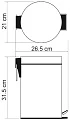 Мусорное ведро WasserKRAFT Elbe K-7200 K-635BLACK 5 л - превью 1