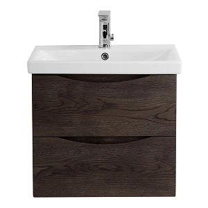 Тумба с раковиной BelBagno Marino-Cer 60 подвесная, 2 ящика, Rovere Nature Grigio