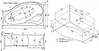 Акриловая ванна Aquanet Palma 170x90 L с каркасом - превью 2
