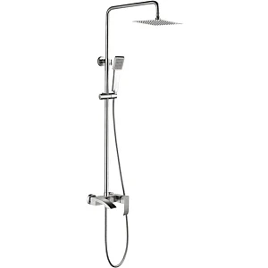 Душевая стойка Ledeme H717 L72417 со смесителем, с изливом, нержавеющая сталь
