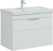 Тумба с раковиной Aquanet Ирис new 81,5 белый глянец, 1 ящик, 2 дверцы