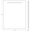 Зеркало Evoform Ledline BY 2103 с LED-светильником 60x75 см - превью 1