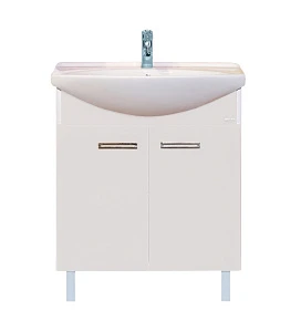 Тумба с раковиной Misty Джулия 75 напольная, белая White
