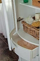 Шкаф-пенал La Beaute Classic Marian белый матовый, матовое стекло L - превью 2
