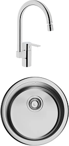 Комплект  Мойка кухонная Omoikiri Toya 45-U IN нержавеющая сталь + Смеситель VitrA Fold S Sink Mixer