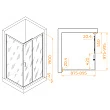 Душевой уголок RGW Passage PA-245 100x90x190 профиль хром, стекло прозрачное - превью 2