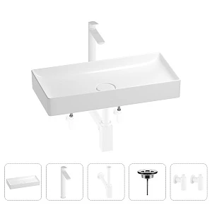 Раковина для ванной Wellsee Pure BY Wellsee 201004440 в наборе 5 в 1