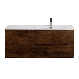 Тумба с раковиной BelBagno Etna 120 R подвесная, 2 ящика, 1 дверца, Rovere Moro