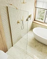 Душевая перегородка Maybah Glass MGD-695-3ш 79х195 см, профиль золото, стекло прозрачное - превью 1