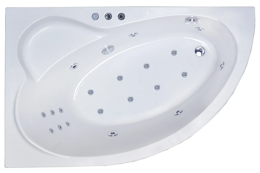 Акриловая ванна Royal Bath ALPINE DE LUXE 170x100x58 L с гидромассажем