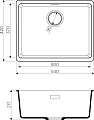 Мойка кухонная Omoikiri Kata 54-U-GR leningrad grey - превью 1