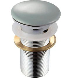 Донный клапан для раковины Melana MLN-ТB10 с отверстием под перелив, серый