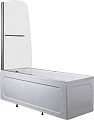 Шторка на ванну 1MarKa P-03 профиль хром, стекло прозрачное 82x150 - превью 1